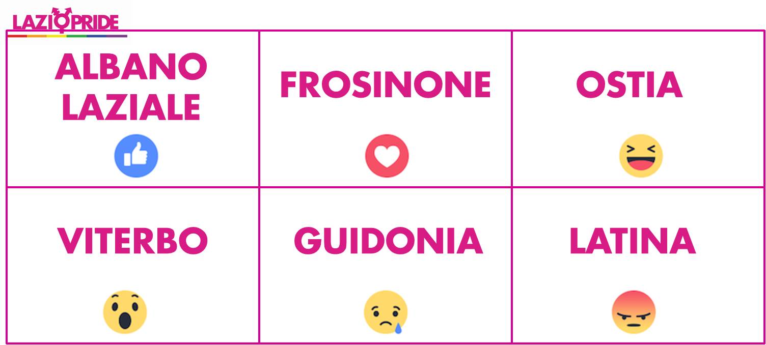 Lazio Pride 2019: vota su Facebook e Instagram la tua città preferita per portarla in finale