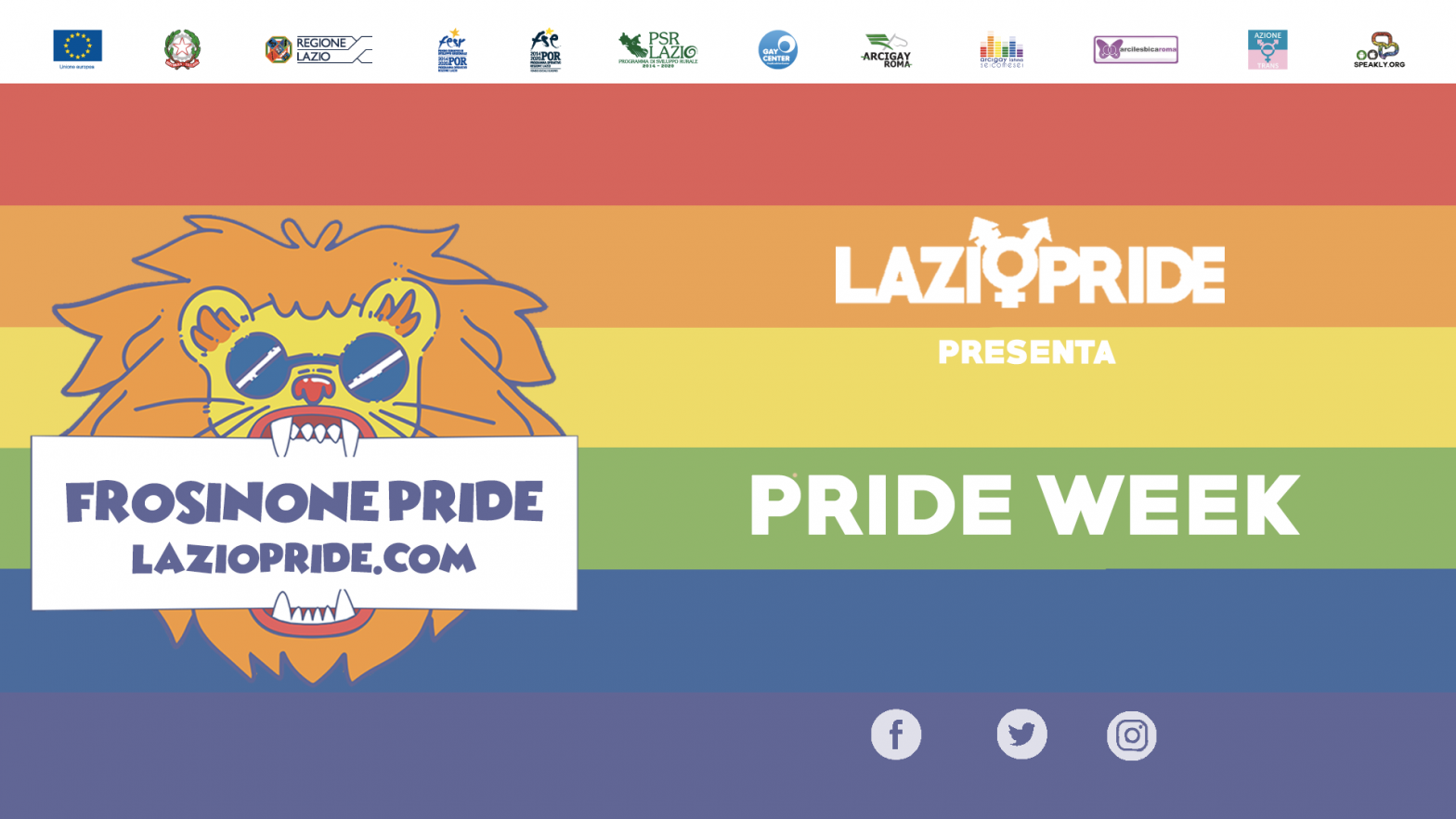 Lazio Pride: al via la Pride Week. Giovedì la presentazione della legge regionale contro l’omotransfobia